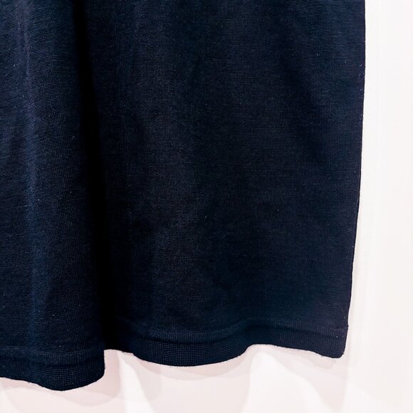 SPANNER Black Wool Knit Sweater Dress | Minimalist Vintage Cozy | Small * - Picture 7 of 9